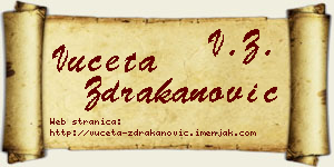 Vuceta Ždrakanović vizit kartica